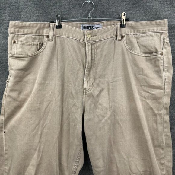 Riders By Lee Jeans Mens 44 Tan Beige Stretch Western Casual Denim Designer Zip - Picture 2 of 15
